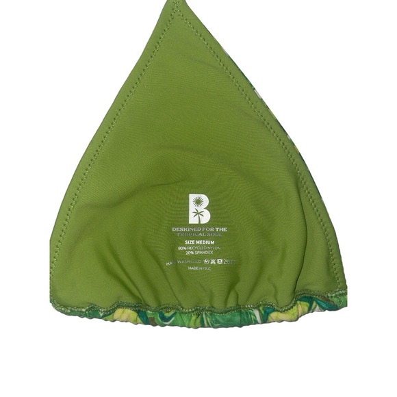 BLACKBOUGH MARTINI TRIANGLE TOP. GREEN/ZOOTED. Size MEDIUM. - Picture 4 of 4